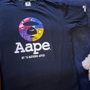 Authentic Aape by A Bathing Ape Black Tshirt Men’s Medium.
